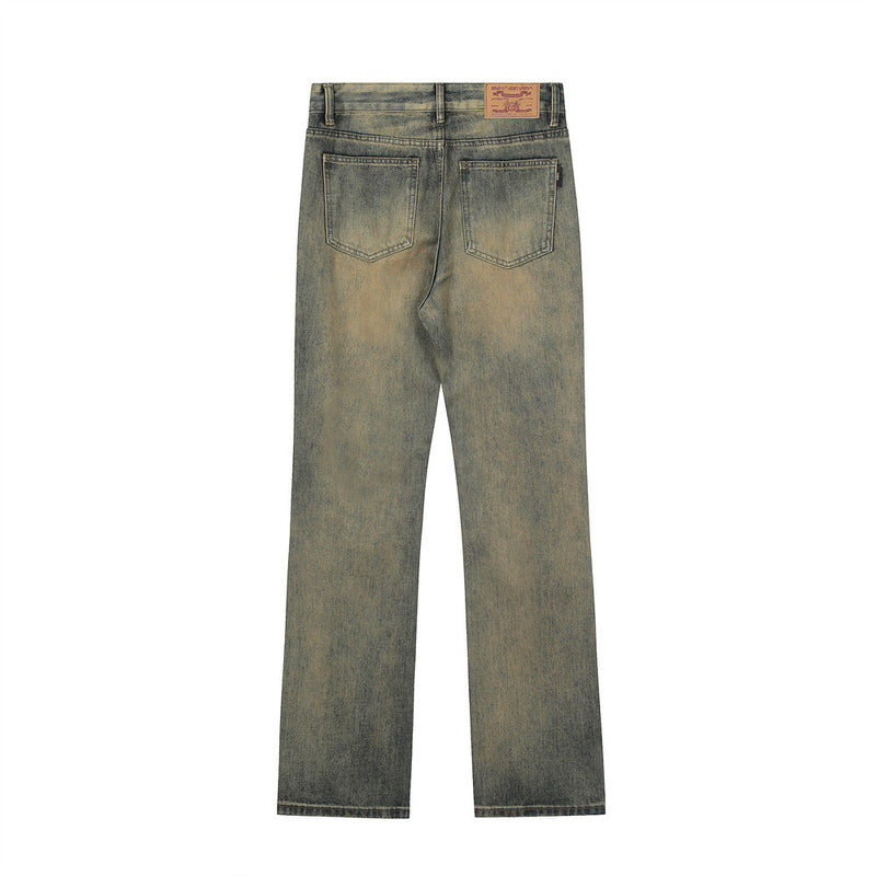 Men Jeans Make Old Ripped Retro Loose Casual
