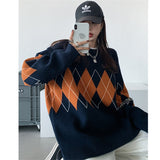 Women Pullover Sweater Vintage Loose Pullover Loose