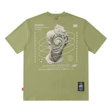 Men T-Shirt Butterfly Print Versatile Casual Loose
