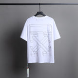Ow T Shirts Three-Dimensional Sketch Arrow Men and Women