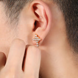 Earrings Snowflake Shape Magnetic Earrings snowflake Spectrum