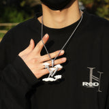 Jewelry Light Luxury English Alphabet Pendant Premium Sense Diamond Lightning Word Up St. Valentine's