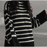 Women Work Business Casual Sweats Striped Loose Casual Sweater