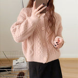 Women Knitted Cardigan Short Sweater