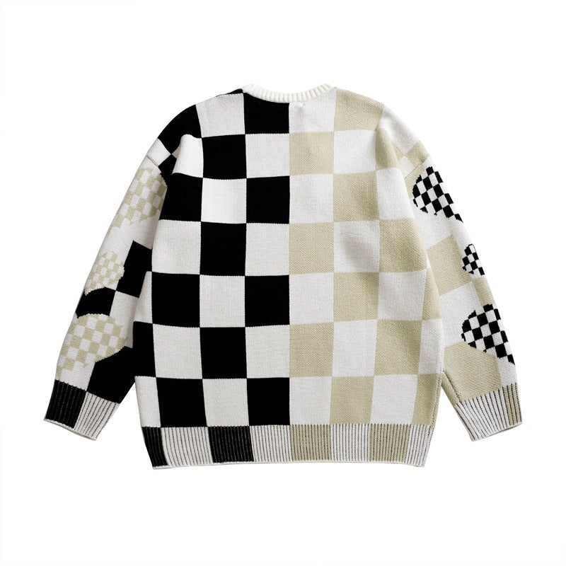 Women Sweater Square Vintage Knitted Sweater