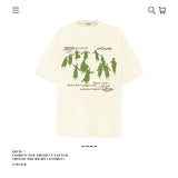 American vintage street T-shirt pure cotton men's and women's summer loose