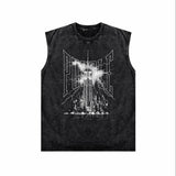 Purple Brand Distressed Tank T Shirts Distressed Sleeveless T-shirt Vest