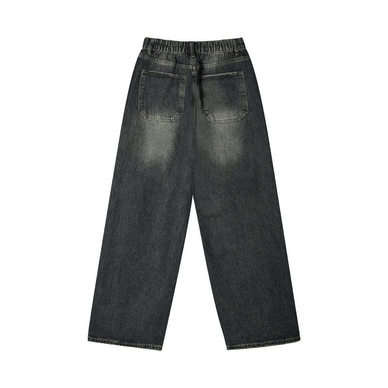 Men Jeans Retro Worn All-Match Loose