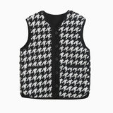 Women Vest Plaid Lamb Wool Casual All-Match