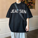 Men T Shirt Suede Summer Heavy All-Match Retro
