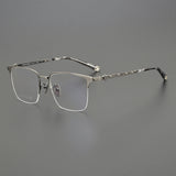 CHH Chrome Hearts Glasses fashion pure titanium dragon pattern carved half frame glasses