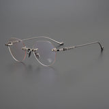 CHH Chrome Hearts Glasses Frameless Pure Titanium Glasses Frame Personalized Business