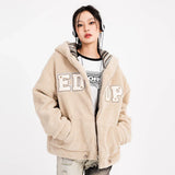 Men Cotton Padded Jacket Coat Double-Sided Wear Berber Fleece Cotton Coat Men's Winter Loose Cotton Coat Coat
