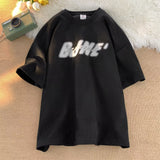 Men T Shirt Suede Summer Loose Casual