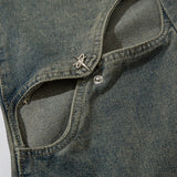 Men Jeans ripped hollow personality loose