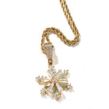 Jewelry Winter Rotating Snowflake Luminous Nightclub Versatile Jewelry St. Valentine's Spectrum Royalty Night light