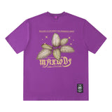 Men T-Shirt Butterfly Print Versatile Casual Loose