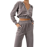 Women Co-Ords Hoodie Knitted Leisure