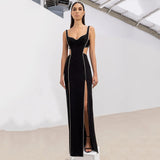 Women Dress Hollow-out Slit Stretch Dress