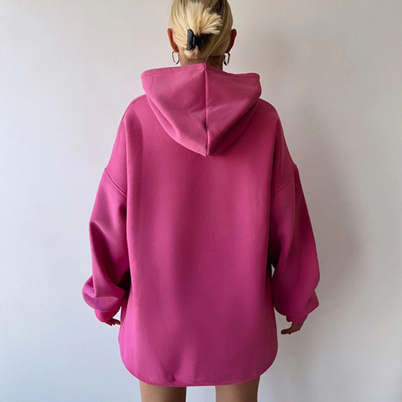 Women Jacket Barbie Loose Hooded Sweater