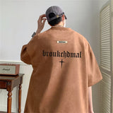 Men T Shirt Suede Heavy Summer
