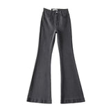 Women Jeans Stretch Slim Fit Bell-Bottom Pants