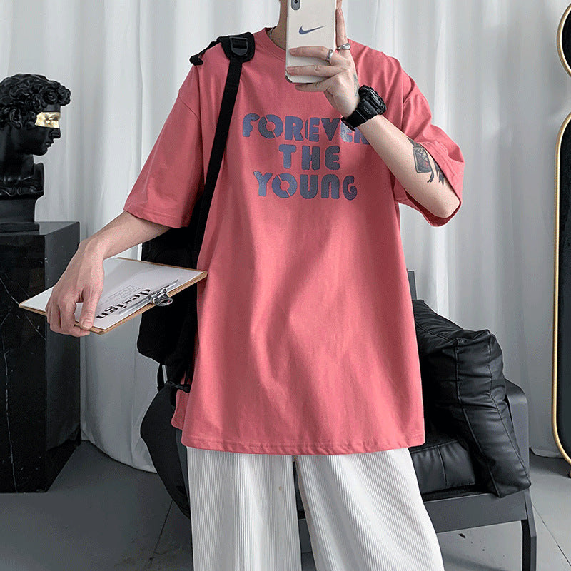 Men T Shirt Loose Summer Top All-Matching