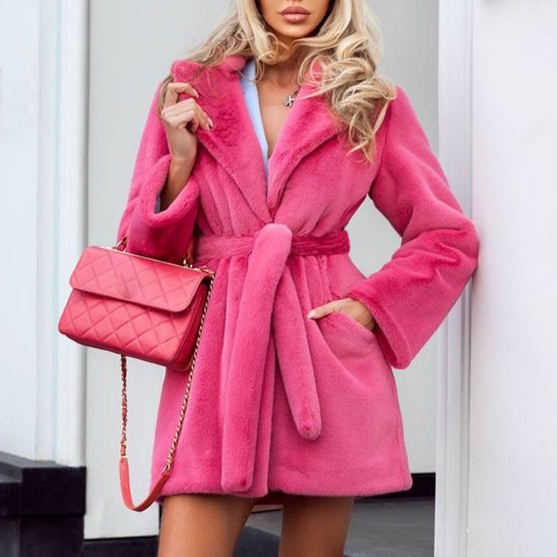 Women Fur Jacket Fashion Plush Coat