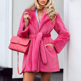 Women Fur Jacket Fashion Plush Coat