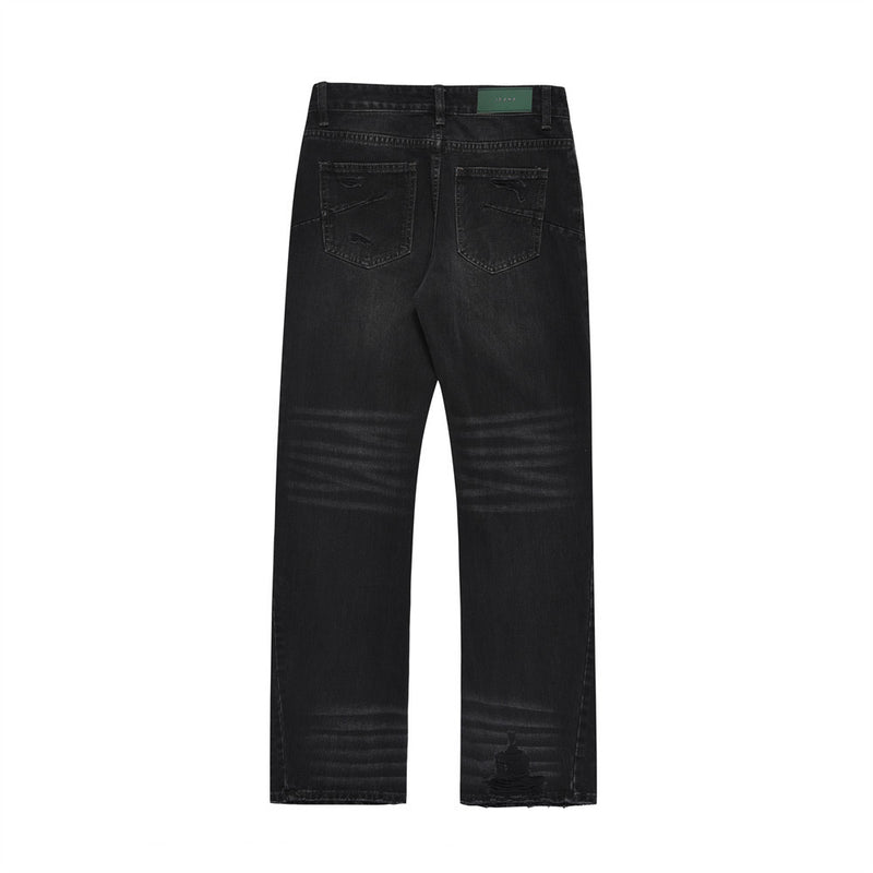 Men Jeans Ripped Burr Scratch Indentation