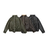 Unisex Coat PU Leather Coat Cotton-Padded Coat Stand Collar Lamb Wool