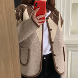Women Knitted Diamond Soft Sweater