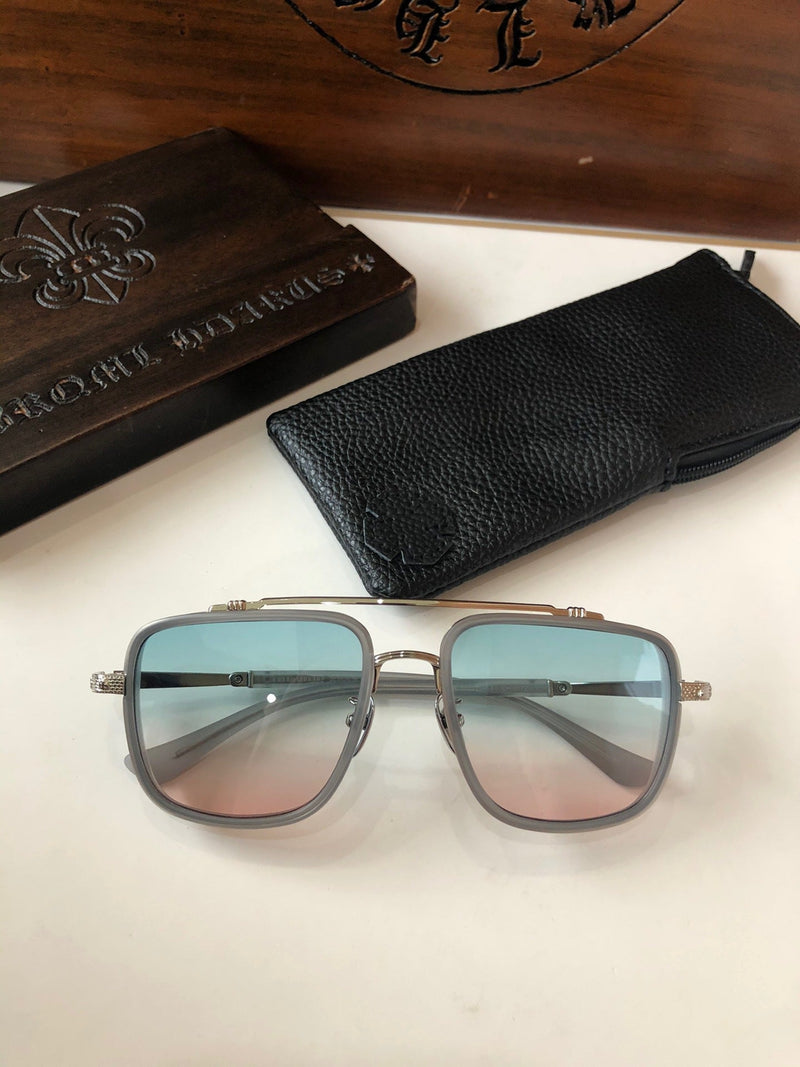 Chrome Hearts Sunglasses Fashion Titanium Large Frame Square Pull Wind Sunglasses