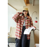 Unisex Shirt Vintage Loose Flannel Jacket