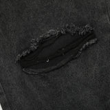 Men Jeans Spider Pattern Loose Make Old Ripped All-Match