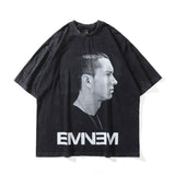 Men T-Shirt Retro Distressed Oversize Summer