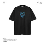 American vintage street T-shirt pure cotton men's and women's summer loose