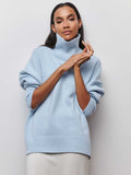 Women Work Business Casual Sweats Loose Turtleneck Sweater