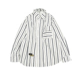 Unisex Shirt Vintage Cityboy Casual Loose Stripes