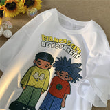 Men T Shirt Vintage Cartoon Doll Printing