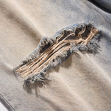 Men Jeans Ripped Distressed Loose