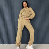 Women Co-Ords Long-Sleeve Sweater Set Trousers Sports