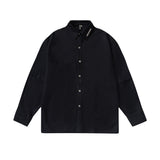Men Long Sleeve T Shirt Solid Color Long Sleeve Men's Ins Fashion Brand Street Loose Half-Sleeve Top