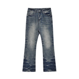Men Jeans Vintage Indentation Retro Bell-Bottom Pants