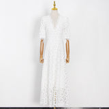 Bohemian Dress Socialite Temperament Long Dress Hollow French Style