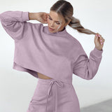 Women Co-Ords Knitted Short Top Trousers Casual Women