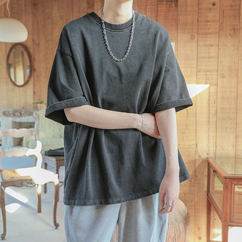 Men T Shirt Heavy Summer Vintage