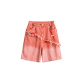 Unisex Shorts Retro Gradient Color Loose Summer