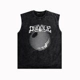 Purple Brand Distressed Tank T Shirts Distressed Sleeveless T-shirt Vest