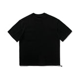 Men T-shirt Solid Color White Pure Cotton Thick